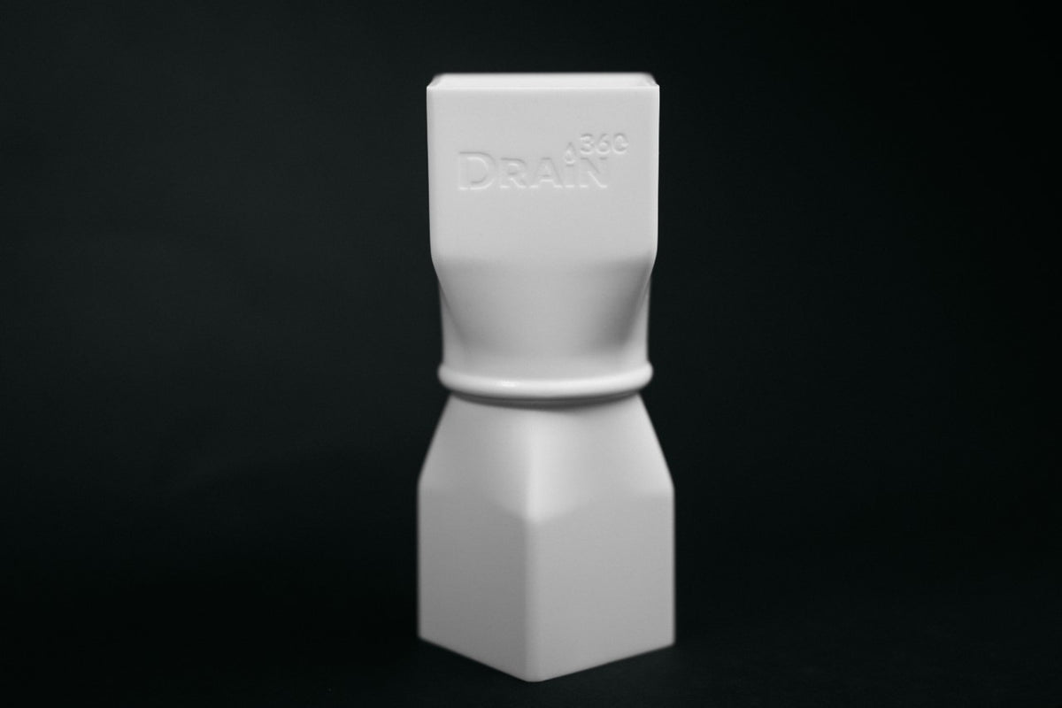 Downspout Swivel Adaptor (White) Rotate Downspout 360 Degrees Drain360